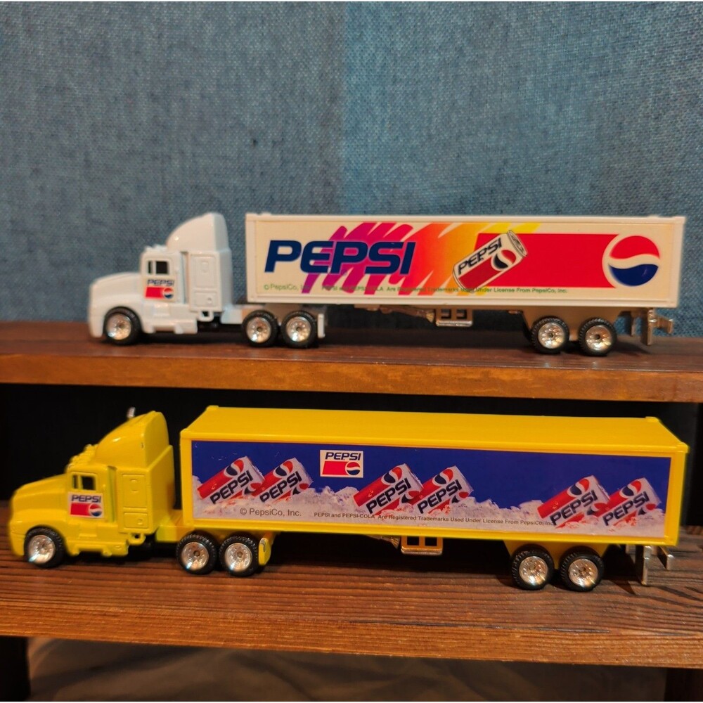 Vintage Pepsi Promo Big Rig Semi Truck Lot 2 Diecast Lorry